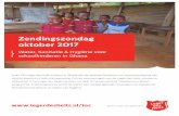 Zendingszondag oktober 2017 Korp… · Leger des Heils een tweeja-rig project uitvoert om de water- en sanitaire omstandigheden te verbeteren op 20 scholen waar de hygiëne omstandigheden