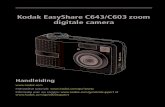 Kodak EasyShare C643/C603 zoom digitale camera · 2018. 6. 4. · Een diapresentatie afspelen.....33 Foto's bijsnijden ... Witbalans Batterij bijna leeg Cameramodus Belichtingscompensatie