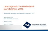 Leasingmarkt in Nederland Marktcijfers 2016 · Q1-2016 Q2-2016 Q3-2016 Q4-2016 Volgens cijfers van het CBS zijn de investeringen in materiële activa in Nederland in heel 2016 met