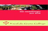 KGC-mededelingen juni 2018 - Karel de Grote College...KGC Mededelingen 2 juni 2018 KGC-mededelingen 2017‐2018 Nummer 4, juni 2018 Samenstelling P. van Oosten Inhoud 1. Activiteitenoverzicht;