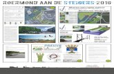 Roermond aan de Steigers 2016over de hoogwaterkering in de Roer, een langzaamverkeersbrug naar het Maasoeverpark en watertaxi’s over de Maas leggen aantrekkelijke en efficiënte