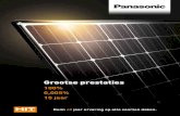 Grootse prestaties - Zonnepaneelverkoop.nl apri… · tot conventionele cellen heeft Panasonic HIT ... dat zoveel mogelijk van de zonne-energie die instraalt op de module, wordt om-gezet
