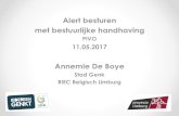 Alert besturen met bestuurlijke handhaving ... 11.05.2017 Annemie De Boye Stad Genk RIEC Belgisch Limburg