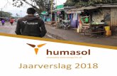 Jaarverslag 2018 - Humasol · In de tweede maand ontwierpen ze een oplaadstation aangedreven met zonne-energie voor de fietsen op papier. Het resultaat is een combinatie van alle