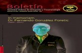In memoriam Dr. Fernando González Foretic · 2018. 9. 13. · SANTIAGO DE CHILE - INFORMATIVO EDICIÓN ESPECIAL - 2017 In memoriam Dr. Fernando González Foretic ... ex-miembros
