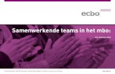 Samenwerkende teams in het mbo - Home - ECBO · 2019. 10. 23. · Leren over innoveren. Overzichtsstudie van wetenschappelijk onderzoek naar duurzaam vernieuwen in het voortgezet