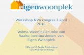 Workshop NVA congres 2 april 2016 Wilma Weenink en Joke ... Workshop NVA congres 2 april 2016 Wilma Weenink en Joke van Raalte, bestuursleden van Eigen Woonplek Hilly en/of André