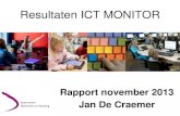 Resultaten ICT MONITOR - KU Leuven · • ICT wordt overal meest gebruikt i.f.v. lesvoorbereiding, aanpassen digitaal lesmateriaal, presenteren en minst voor evaluatie. • BuSO: