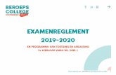 EXAMENREGLEMENT 2019-2020...Examenreglement deel 1 2019-2020 Beroepscollege Zoetermeer VMBO 4 De helft van je eindcijfer voor een vak bestaat uit het schoolexamen BSE. Alle resultaten