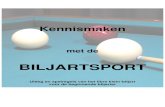 Bommeltje.nl - BILJARTSPORT · Als lesmateriaal werd een boekje gemaakt onder de titel ‘Kennismaken met de biljartsport voor iedereen’ Stap voor stap leren biljarten en voorbereiding