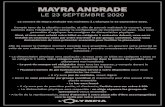 MAYRA ANDRADE - olympiahall.com€¦ · MAYRA ANDRADE LE 23 SEPTEMBRE 2020 Le concert de Mayra Andrade est main t euàL'O ly p 23s br 0. Compte tenu de la situ a ti onc uel ,ﬁ d