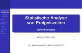 Statistische Analyse von Ereigniszeiten - Survival Analysishomepage.univie.ac.at/werner.brannath/BiostatVO/SurvivalI_org.pdf · Survival. Analyse von Ereigniszeiten Werner Brannath