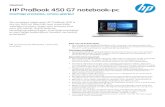 HP ProBook 450 G7 notebook- Datasheet | HP ProBook 450 G7 notebook-pc HP recommends Windows 10 Pro for