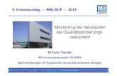 Monitoring bei Neubauten als Qualitätssicherungs- instrument · instrument DI Felix Twrdik IBO Innenraumanalytik OG WIEN Sachverständiger für Hygiene bei raumlufttechnischen Anlagen