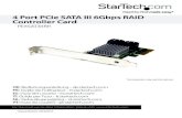4 Port PCIe SATA III 6Gbps RAID Controller Card · PT: Guia do usuário - pt.startech.com PEXSAT34RH 4 Port PCIe SATA III 6Gbps RAID Controller Card *actual product may vary from
