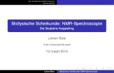 Biofysische Scheikunde: NMR-Spectroscopiemore.vub.ac.be/LievenButs/slides/NMR_nl_3.pdf · Lieven Buts Biofysische Scheikunde: NMR-Spectroscopie. De Invloed van Andere Kernen Samenvatting
