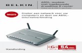 ADSL-modem draadloze G router - Belkin3 Inleiding 2 1 3 4 5 6 7 8 9 10 Hoofdstuk Dank u voor het aanschaffen van dit ADSL-modem met ingebouwde draadloze G router (de router) van Belkin.