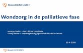 Wondzorg in de palliatieve fase - Maastricht UMC+ · 2018. 5. 3. · Slechte voedingstoestand en/of dehydratie • Voldoende vochtinname (1,5-2 liter vocht per dag + hoeveelheid vocht