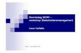 Kennisdag MOW – workshop Stakeholdersmanagement · 4. Decreet van 23 april 2014 inzake complexe projecten Bedoeling decreet : één geïntegreerd proces voor zowel bestemmingswijziging