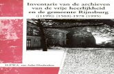 Inventaris van de archieven van devrijeheerlijkheid en de ... · Inventarisvan de archieven van de vrije heerlijkheid en de gemeente Rijnsburg ([1199]) [1503]-1978 (l995) H.P.W.A.