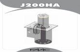J200HA - PoortopenersGebruik om de verkeerspaal aan de besturingseenheid aan te sluiten een meeraderige kabel van het type FG7OR-0,6/1kV-16G1,5 (16 kabels van 1,5mm²) met een lengte