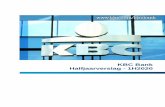 KBC Bank jaarverslag - 1H2020 · 2020. 11. 3. · Investor Relations Office (IRO) ... Overzicht van de kredietportefeuille 40 Solvabiliteit 41 ... De nettorente-inkomsten stegen met