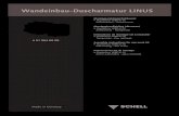 Wandeinbau-Duscharmatur LINUS · 2016. 10. 27. · - 2 - - 3 - Installatie-instructies Technische gegevens: Werdruk (min. - max.): 1,5 - 5,0 bar Debiet (aangeraden): 0,15 l/s (9l/min.)