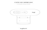 C270 HD WEBCAM - Logitech · Het led-activiteitslampje brandt wanneer de webcam door een toepassing wordt gebruikt MET VASTE BEVESTIGINGSCLIP: Hoogte x breedte x diepte: 31,91 mm