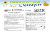 Essinger Kinderfest 2019 · 2019. 10. 18. · Essinger Kinderfest 2019 Samstag, 13. Juli 2019 Im Schlosspark Das Fest fi ndet bei jeder Witterung statt. Bei schlechtem Wet-ter wird