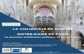 LA COLLEGIALE DE MANTES - ... La collégiale de Mantes-la-Jolie et Notre -Dame de Paris : la première architecture gothique en Île-de-France. Le renouvellement des regards portés