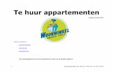 Te huur appartementen - Wonen Regio Tielt i.s. · epc 158 kWh/m² - UC 1820672 Immo Cova LINK Felix D'Hoopstraat 42 / bus 5 450+ 30 1 Gezellig appartement gelegen te Tielt en in de