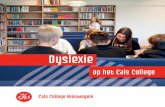 Dyslexie - Cals College · 2019. 11. 8. · dyslexieverklaring. Dyslexie kan je ﬂ ink in de weg zitten. Vaak heb je er bij de moderne vreemde talen en bij Nederlands het meeste