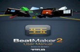 BeatMaker 2 ユーザー・マニュアル - INTUA...BeatMaker 2.2 2 STUDIO （スタジオ） iPad に於いて は STUDIO はポップアップ・パネルに表示され この画面でシーケンサー,