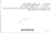 KORG DDD-5 owner's manual - polynominal.com · 2017. 6. 13. · cassette normale, sur une carte MEV KORG (KORG RAM) ou avec un dispositif de stockage MIDI (comme l'enregistreur MIDI