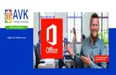 info@avk.nl | 085 - 208 3388 |  · 2021. 1. 26. · MS Excel Performance Trainingen zijn in overleg onder te verdelen in verschillende levels, van beginner tot pro. Thema trainingen