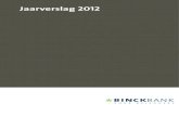 Jaarverslag 2012 - BinckBank · 6 Jaarverslag 2012 Profiel BinckBank BinckBank N.V. (BinckBank), opgericht in 2000, is een online bank voor beleggers. De kernactiviteit van BinckBank