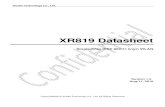 XR819 Datasheet V1.5-ENlinux-sunxi.org/images/5/50/XR819_Datasheet_V1.5-EN.pdf · 2016. 8. 11. · DIG_V18 Digital LDO power supply 1.62 1.8 1.98 V VDD_ON Digital 1 supply (internal)