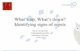 What’s up, What’s down? Identifying signs of sepsis Nieuwe... · 2017. 5. 23. · Sepsis and Septic Shock (Sepsis-3). JAMA. 2016;315(8):762-774. 3.Shankar-Hari, M, Phillips GS,