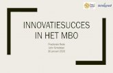 Innovatiesucces in het MBO - Practoraten · 2020. 4. 29. · van de betreffende sector in het curriculum worden verwerkt om studenten state of the art af te leveren (een automotive