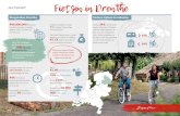 Fietsen in Drenthe · 2019. 3. 13. · Drenthe is een 5 sterren fietsprovincie. In Drenthe stoort men zich minder aan de drukte op het fietspad dan in de rest van Nederland. 17% vs.