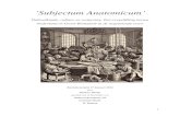 Subjectum Anatomicum - Museum tot zover · 2017. 11. 1. · 1 ‘Subjectum Anatomicum’ Ontleedkunde, cultuur en wetgeving. Een vergelijking tussen Nederland en Groot-Brittannië