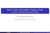 Barrier, Asian and Lookback Options; Swapsmkaranasos.com/FEOptionsExtra.pdf · 2015. 5. 18. · Barrier, Asian and Lookback Options; Swaps Currency, Commodity and Futures Options