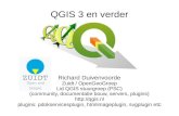 QGIS 3 en verder - FOSS4GNL 2019...Waarom QGIS3 Sept 2013 QGIS 2.0 Qt4 + PyQt4 + Python 2 ondersteuning stopt Qt5 heeft nieuwe features: 3D-machinerie, web, gui- widgets, grafieken