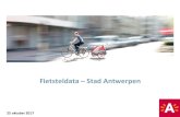 Fietsteldata Stad Antwerpen · 2020. 11. 12. · • Tijdelijke tellingen (2way, 4way, radar) • Op vraag van beleid, burger, consulent, … • In kader van verkeersveiligheid (zone