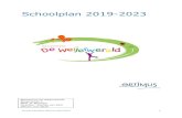 Schoolplan 2019-2023 · Als team van De Weijerwereld zijn we samen met de ouders verantwoordelijk voor de groei en ontwikkeling van onze kinderen. Wij hechten als school waarde aan
