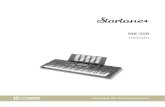 MK-200 teclado · 2017. 1. 17. · 2 Instrucciones de seguridad Este equipo genera diferentes sonidos de piano y otros instrumentos musicales, con‐ virtiendo las señales digitales