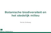 Botanische biodiversiteit en het stedelijk milieu 2019. 2. 17.آ  Botanische biodiversiteit en het stedelijk