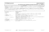 AK5558 Japanese Datasheet - VELVET SOUND[AK5558] 015099850-J-01 2020/07 - 4 - 5. ピン配置と機能説明 ピン配置 Figure 2. ビン配置図 DIF0/DSDSEL0 MSN DIF1/DSDSEL1 PW2