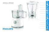 HR7625, HR7620 - Philips · 2008. 8. 27. · Consult the table in this user manual for the correct processing times. Thoroughly clean the parts that come into contact with food before