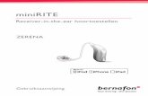 miniRITE · 2020. 3. 10. · de tinnitus geluidsgenerator 49 Geluidsopties en volumeregeling 50 Tijdsbeperkingen voor gebruik 53 Belangrijke informatie voor audiciens over Tinnitus